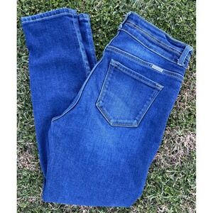 KanCan Jeans Womens 29 Blue High Rise Skinny Distressed Ripped Ankle Stretch